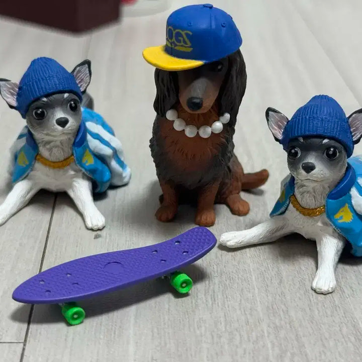 강아지 피규어 세트