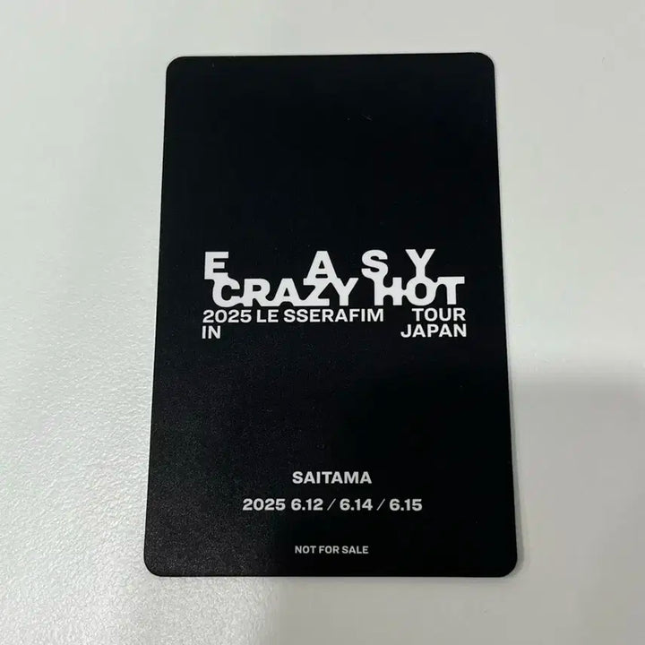 르세라핌 김채원 투어 사이타마 한정 포토카드