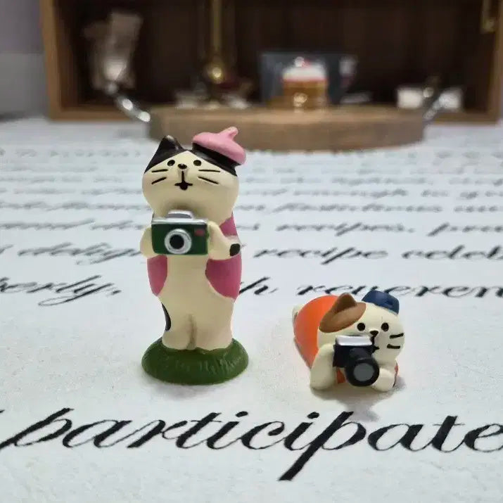 고양이 카메라 작가 피규어 세트