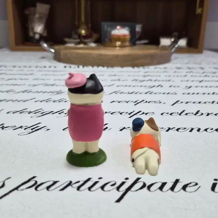 고양이 카메라 작가 피규어 세트