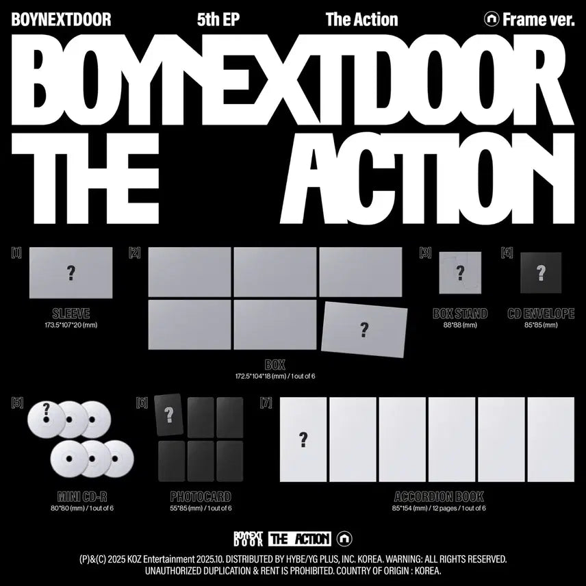 보넥도 보이넥스트도어 THE ACTION 더액션 앨범 양도 판매