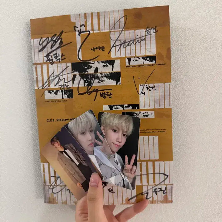 스트레이키즈 비매 친필 싸인 앨범 판매 yellow wood 스키즈