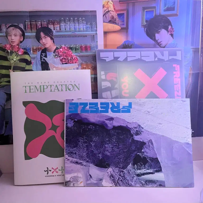 투바투 앨범 Temptation/Freeze/포스터