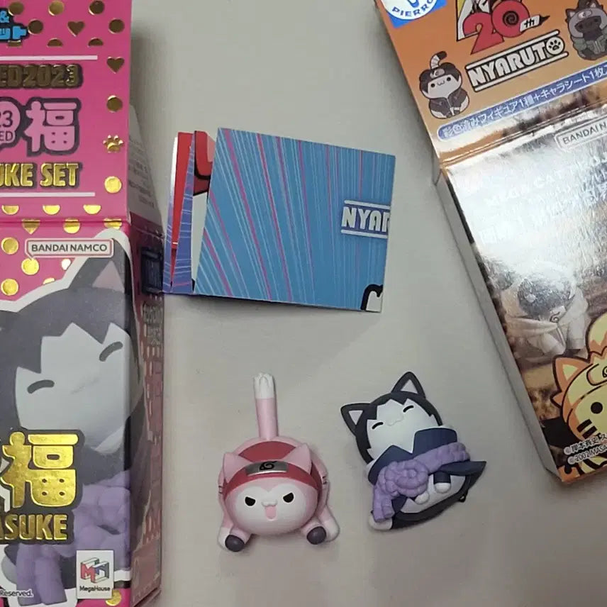 나루토 / 2023 한정 사스케 사쿠라 냐루토 메가캣 고양이 피규어