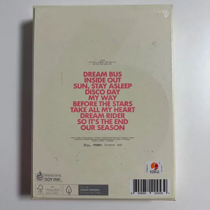 데이식스 The Decade 앨범 식스온더다이스 버전 Day6