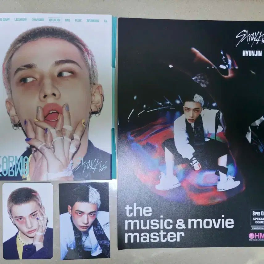 스트레이키즈 현진 Karma 아코디언 개봉앨범+포카+포스터 세트