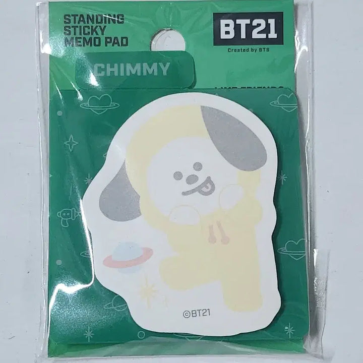 BT21 스탠딩 스티키 메모 패드 포스트잇 치미