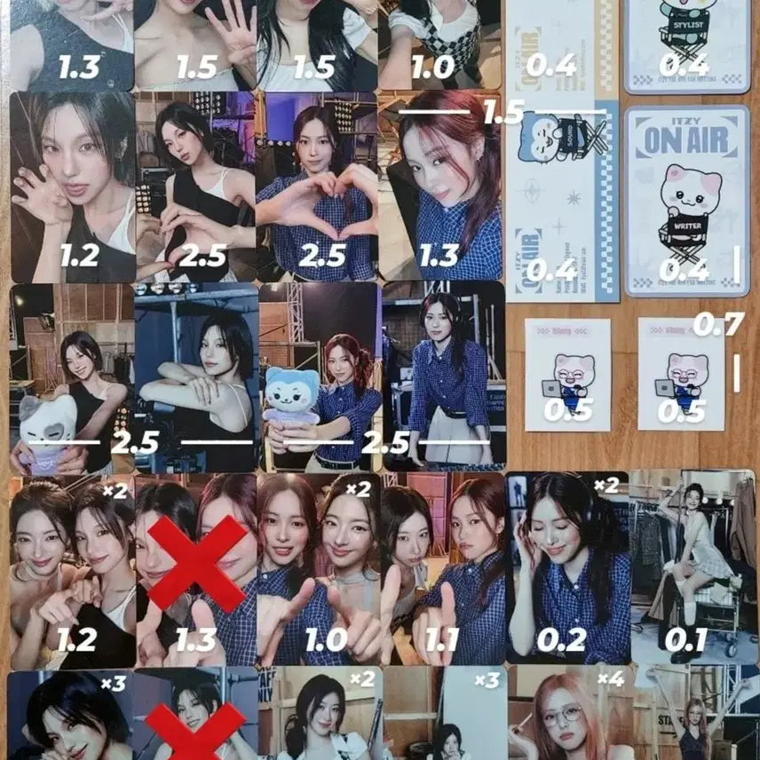 ITZY 있지 포카 팝업 팬미팅 입장 특전 트레카 5만원 유닛 띠부씰