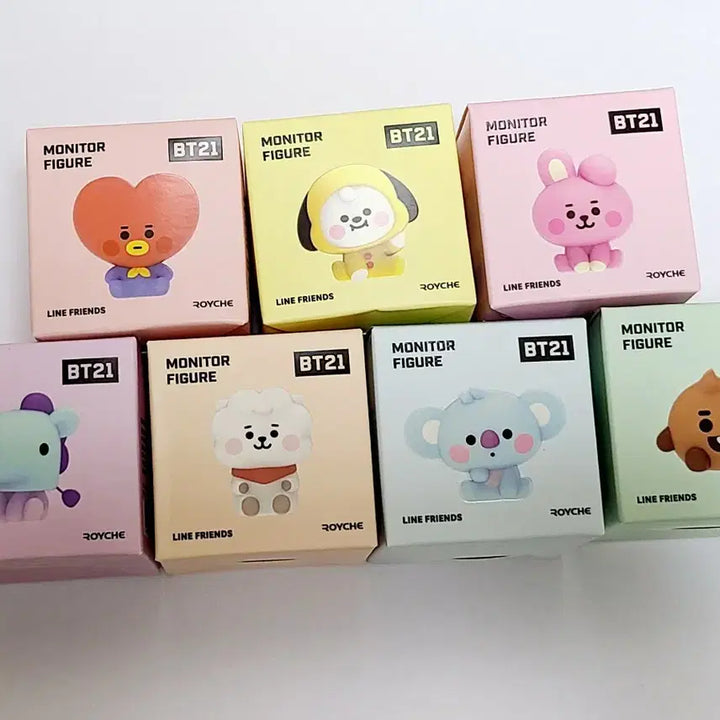 방탄소년단 BT21 모니터 피규어 일괄