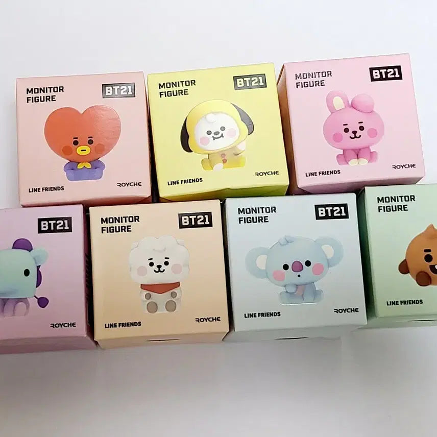 방탄소년단 BT21 모니터 피규어 일괄