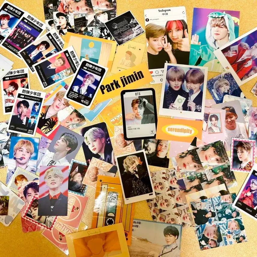 방탄소년단 지민 티머니 카드 및 비공굿 포카 일괄