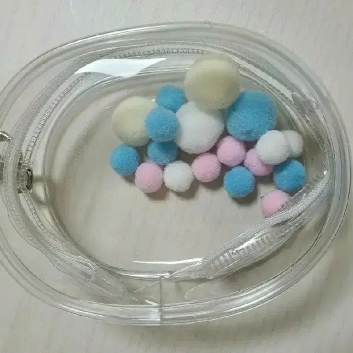 10cm 투명 인형 파우치 키링
