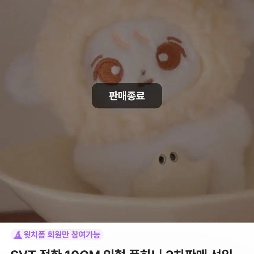 미개봉 퐁하니 판매합니다 ( 세븐틴 정한 인형 )