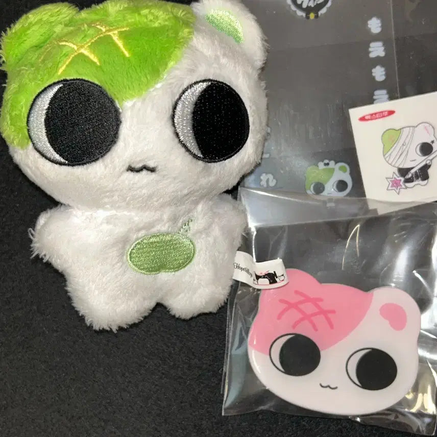 앤팀 의주 메론쭈 인형 딸기쭈 그립톡 세트