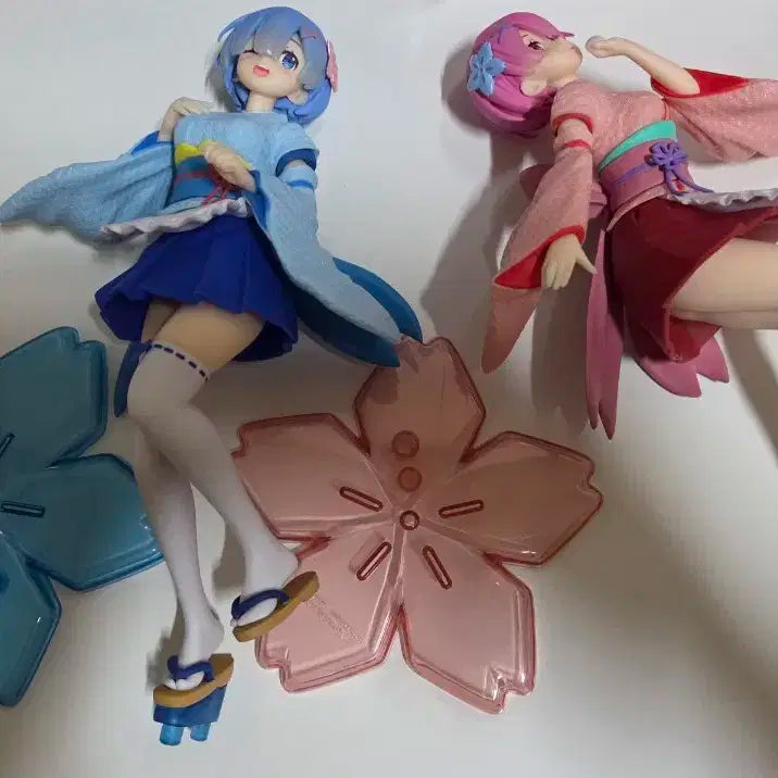 타이토 리제로 기모노 렘,람 피규어 세트 (개봉)