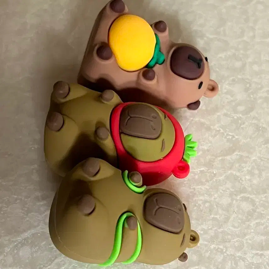 카피바라 고무 피규어 3종