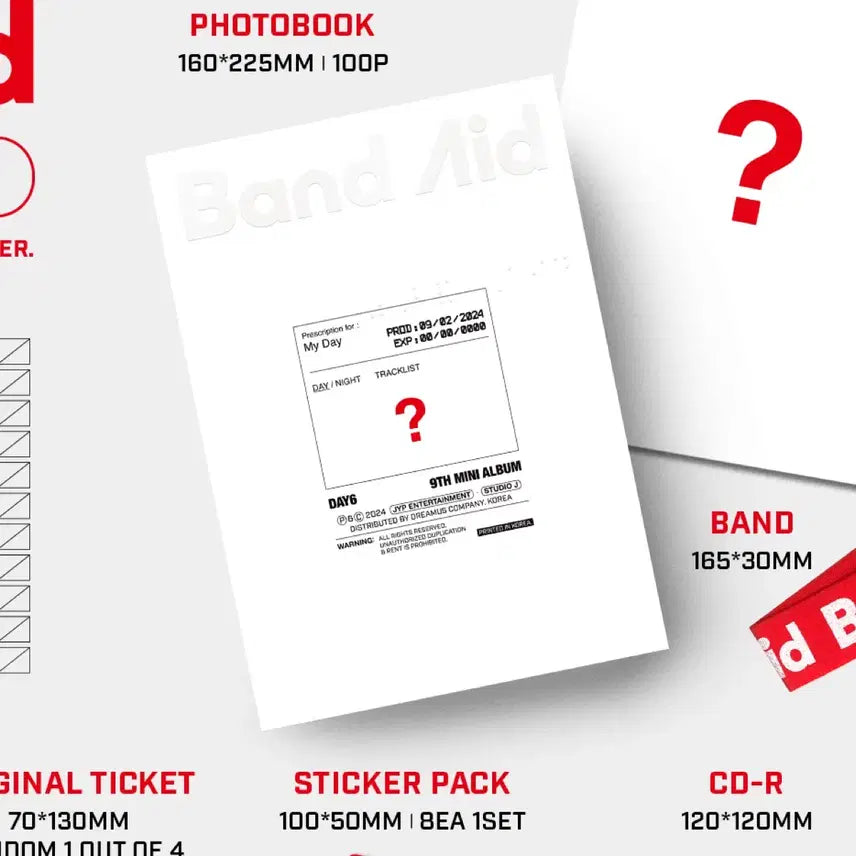 데이식스 밴드 에이드 (개봉) 앨범 판매