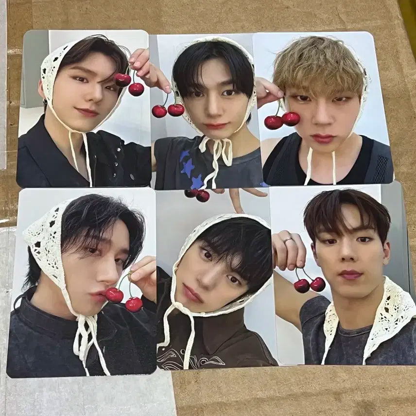 몬스타엑스 애플뮤직3차 체리 미공포 특전 포카 세트