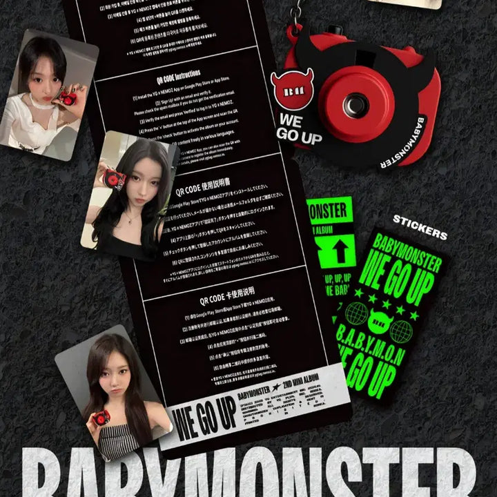 (미개봉) 베이비몬스터 We Go Up 미니 빔 키링 앨범 위고업
