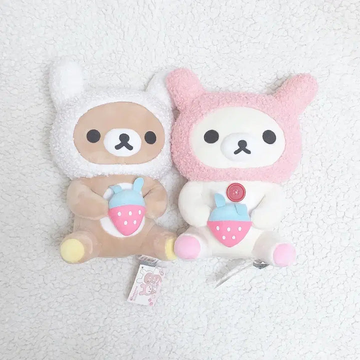 리락쿠마 코리락쿠마 딸기 토끼 인형 세트