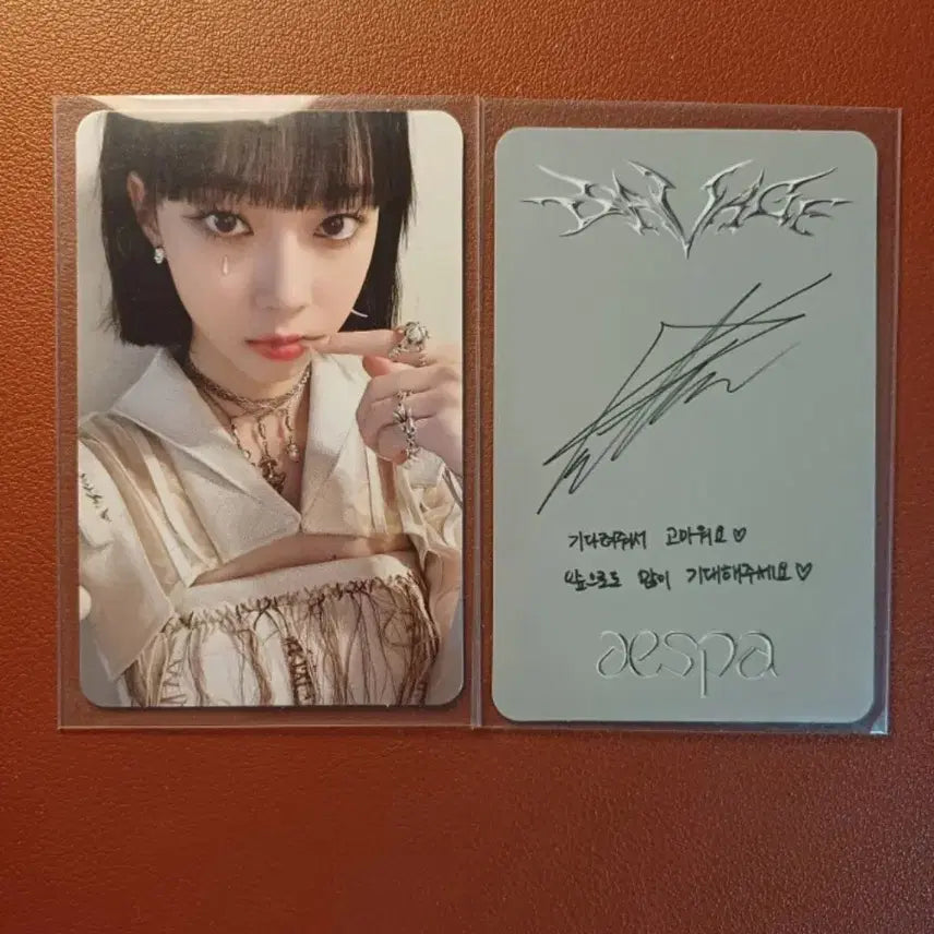 에스파 윈터 눈물윈터 포토카드