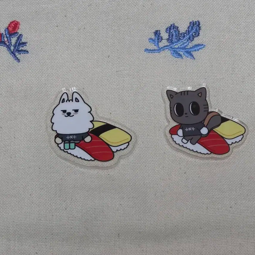 투바투 일본 지역한정 도쿄 용멍+다고냥 아크릴 뱃지 일괄