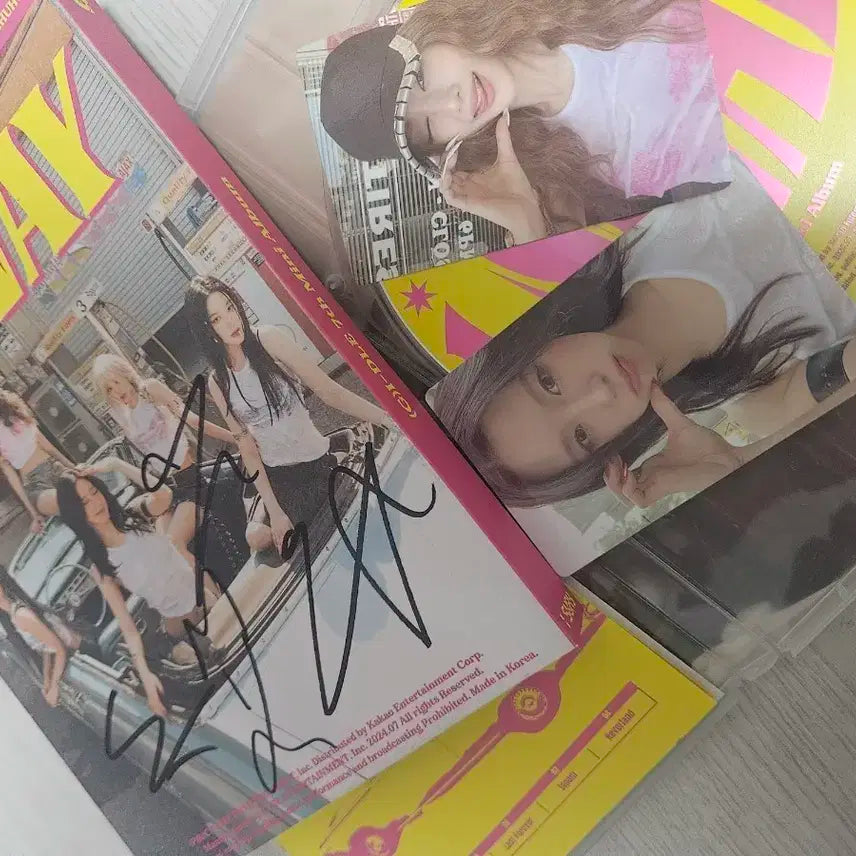 (여자)아이들 클렉션 I sway 앨범  싸인 to 멘트 비매 포카