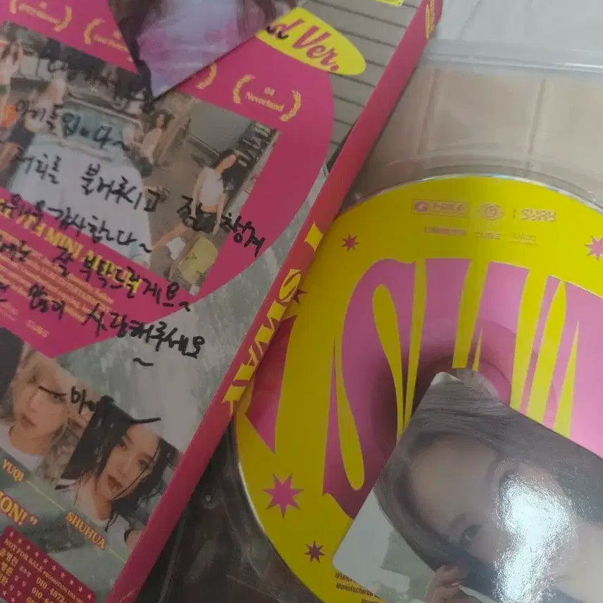 (여자)아이들 클렉션 I sway 앨범  싸인 to 멘트 비매 포카