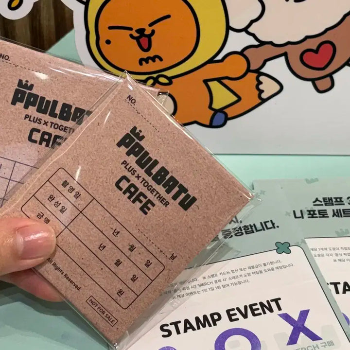 투바투 뿔바투 카페 증명사진 특전 미개봉 용멍 황춘 밤긋 다고냥 흠냐링