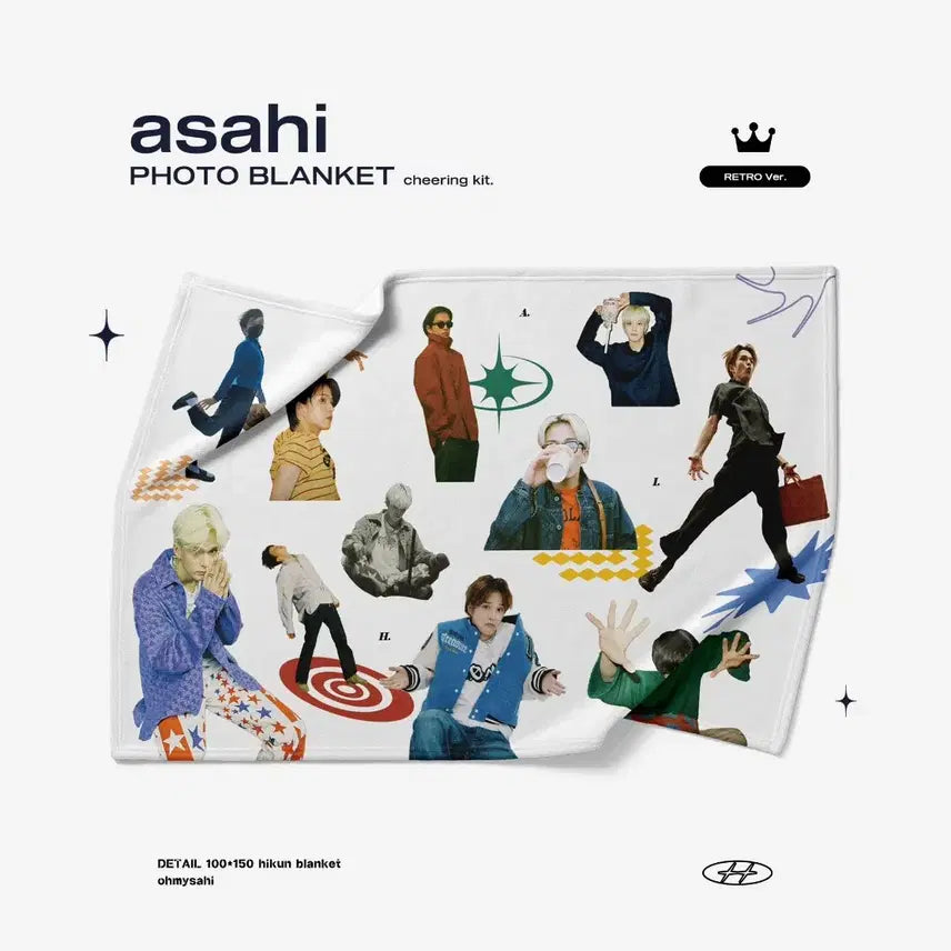 트레저 아사히 포토 담요 새상품 양도