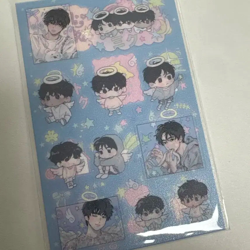 엔시티위시 삼쿠 설가 설가님 스티커 천사삼쿠 투명 글리터 스티커