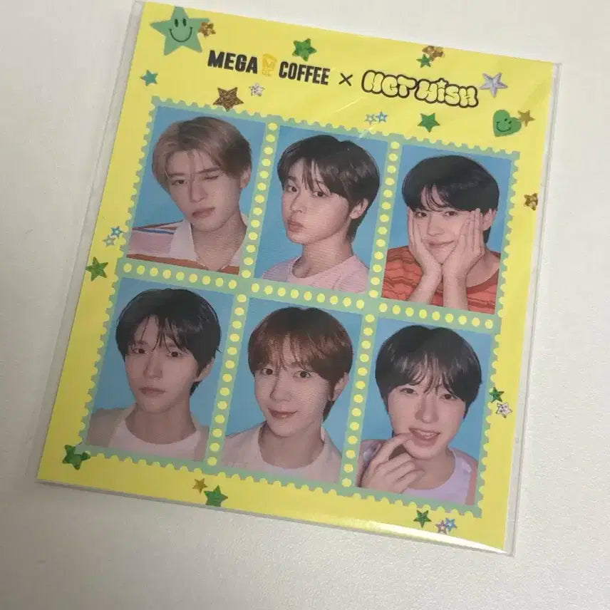 엔시티위시 메가커피 씰 엽서 스티커