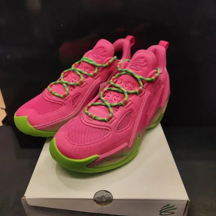 BUNJANG] Under Armour Curry 13 AP Pink/Green Sneakers / 언더아머