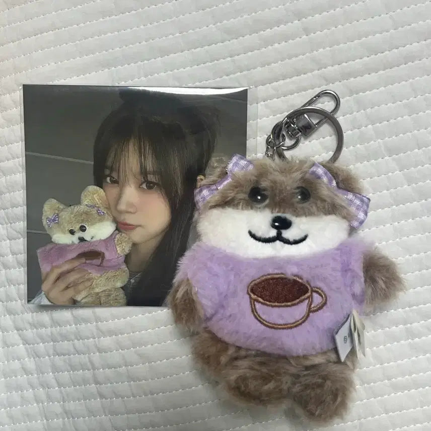 BUNJANG] ILLIT Moka Plush Keyring / 아일릿 모카 플러시 인형 키링