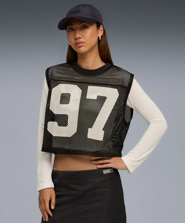 ** ROSE X PUMA - Puma x Rose Relaxed Mesh Top - Black / 633804-01