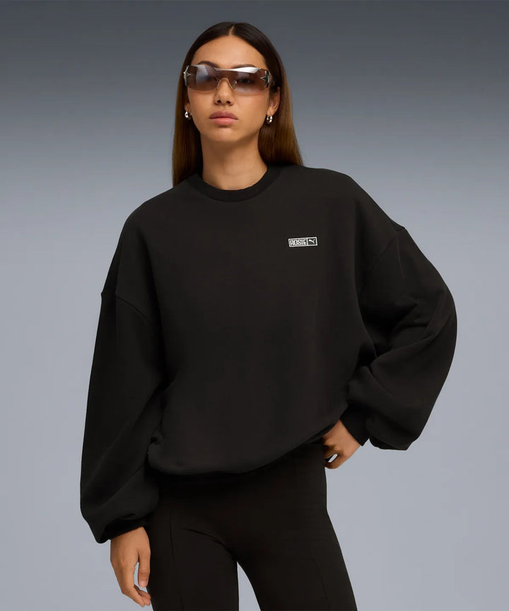 ** ROSE X PUMA -  Oversized Crew TR - Black / 633803-01