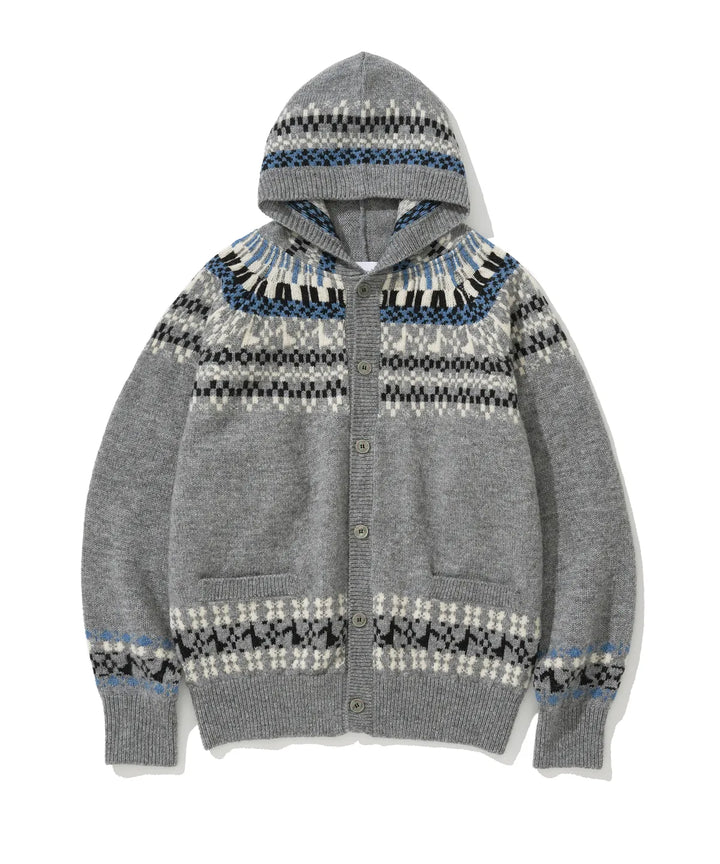 **QWER -Siyeon Nordic melody hoodie cardigan GREY