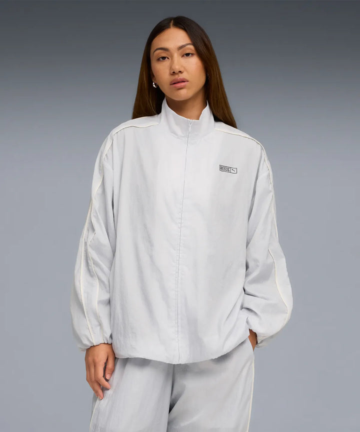 ** ROSE X PUMA - Puma x Rosé T7 Oversized Track Jacket WV - Silver Mist / 633793-32