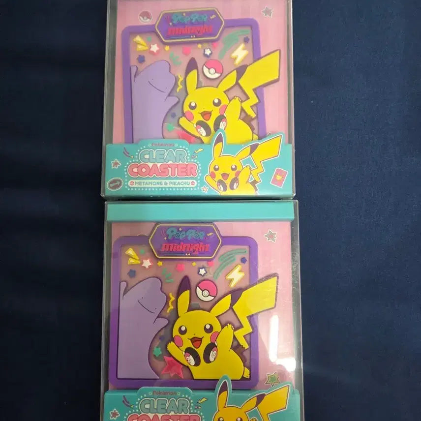 BUNJANG] Pokemon Pop-up Midnight Pikachu Transparent Coaster