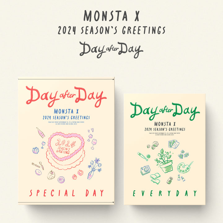 Monsta X - Monsta X 2024 Season's Greetings "Day after Day" (Choose Version) - HALLYUSUPERSTORE