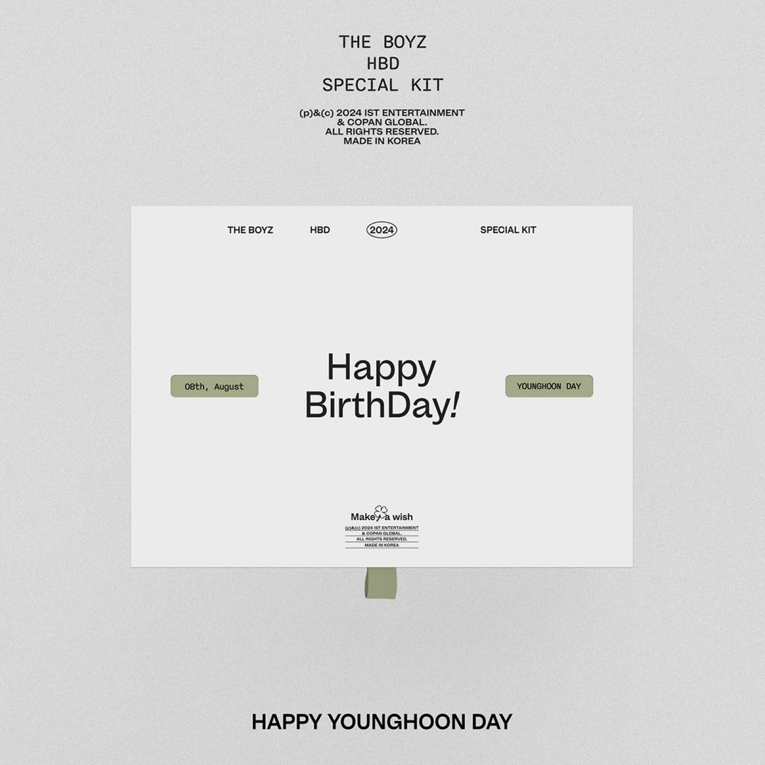 YoungHoon (of The Boyz) - The Boyz HBD YoungHoon Special Kit + Withmuu Pre-Order Benefit - HALLYUSUPERSTORE