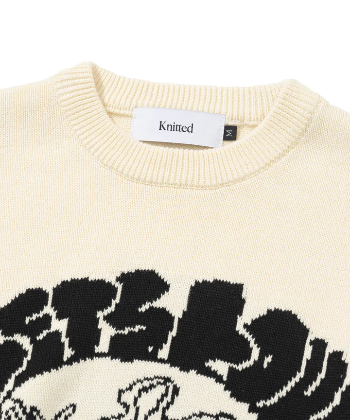 **QWER -Siyeon Let's love donut round knit IVORY