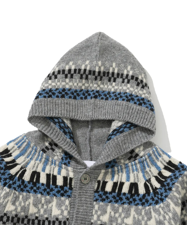 **QWER -Siyeon Nordic melody hoodie cardigan GREY