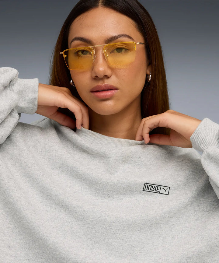 ** ROSE X PUMA -  Oversized Crew TR - Flat Light Gray / 633803-10