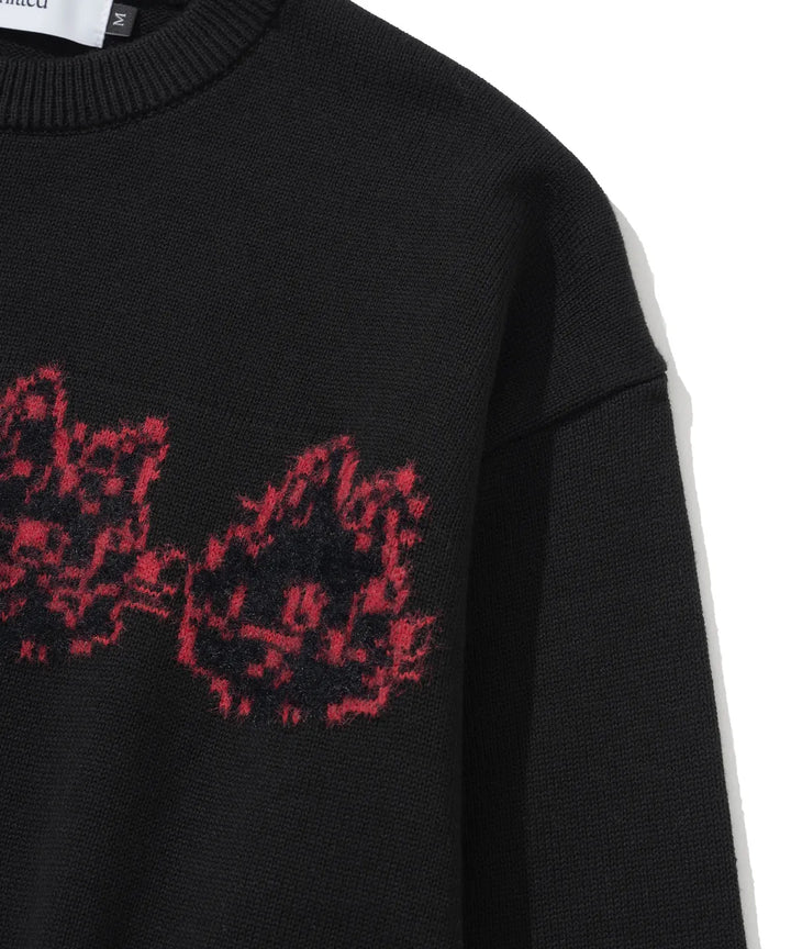 **QWER -Siyeon Let's love donut round knit BLACK