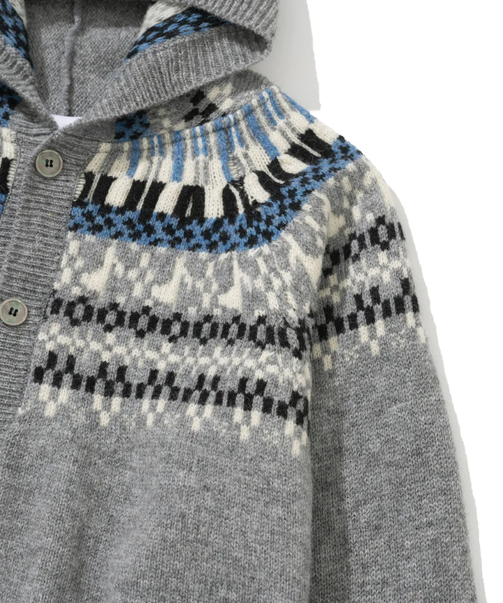 **QWER -Siyeon Nordic melody hoodie cardigan GREY