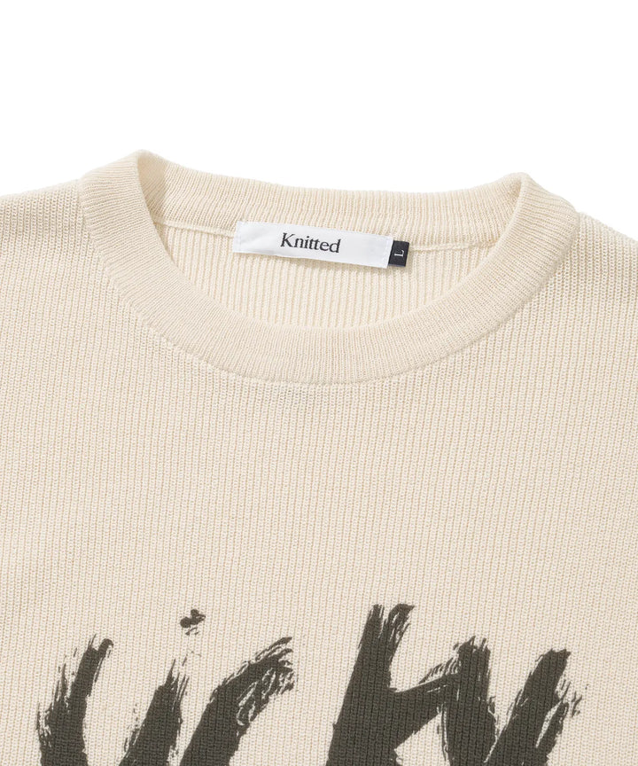 **QWER -Siyeon Cool Ever Clover Round Knitwear IVORY