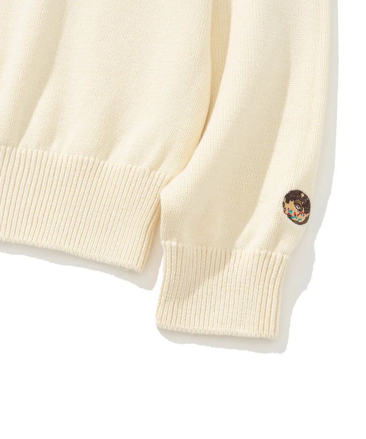 **QWER -Siyeon Let's love donut round knit IVORY