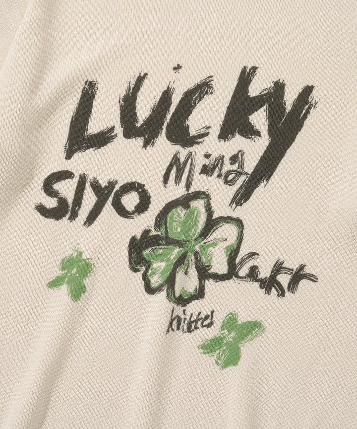 **QWER -Siyeon Cool Ever Clover Round Knitwear IVORY