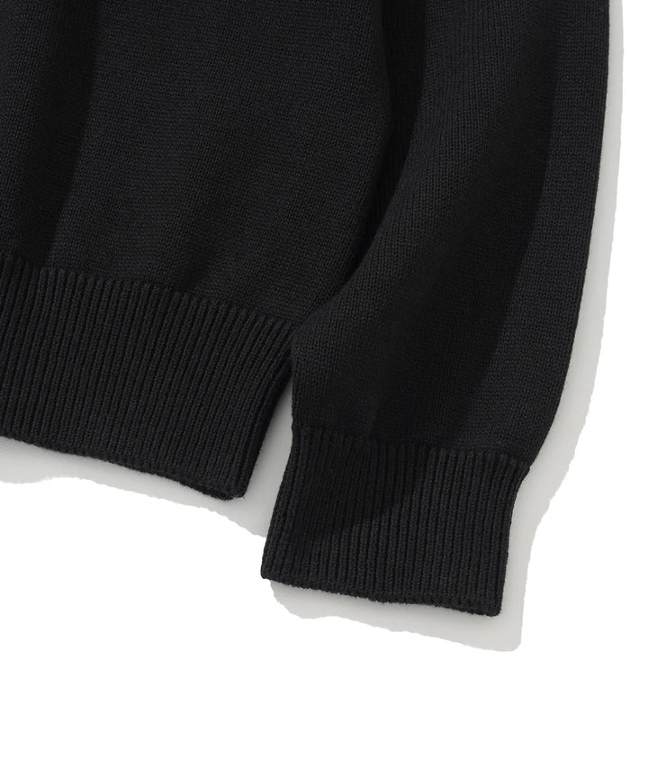 **QWER -Siyeon Let's love donut round knit BLACK